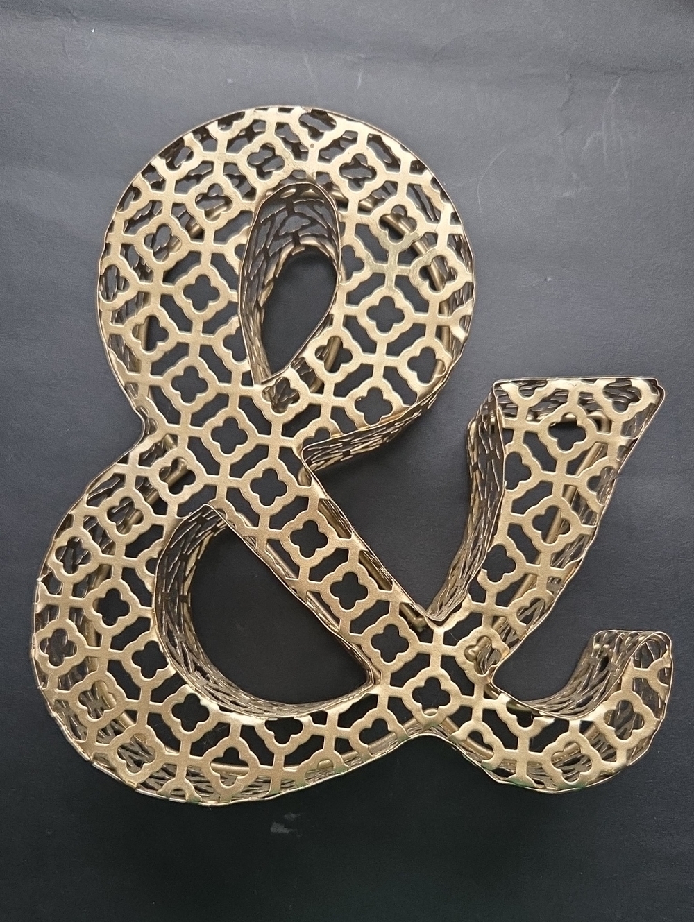 Gold Decorative Ampersand Wall Accent - Stylish Home Wall Decor
